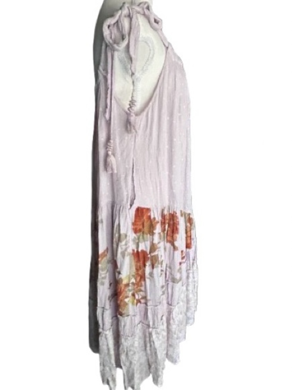 Beautiful Bare It All Free People Dress Floral Boho Designer Midi Peasant Fairy - Picture 9 of 16